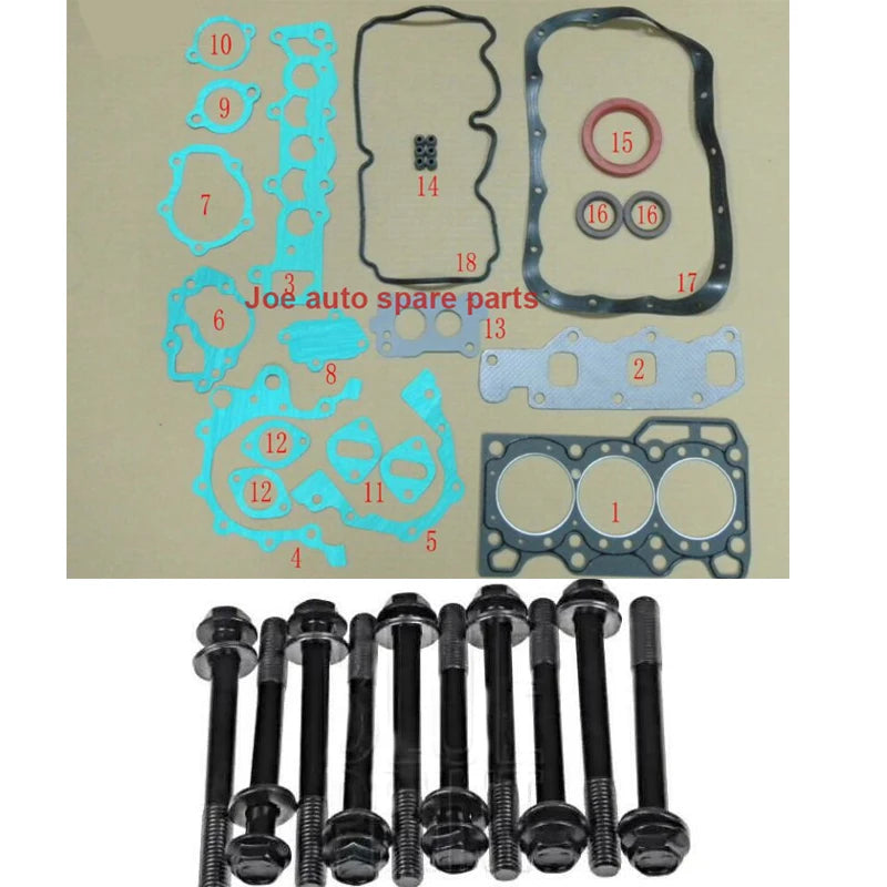 F8CV Engine Overhal Rebuilding full Gasket Kit cylinder head bolt nuts screw  1114078810000 for DAEWOO Tico/Matiz 0.8L