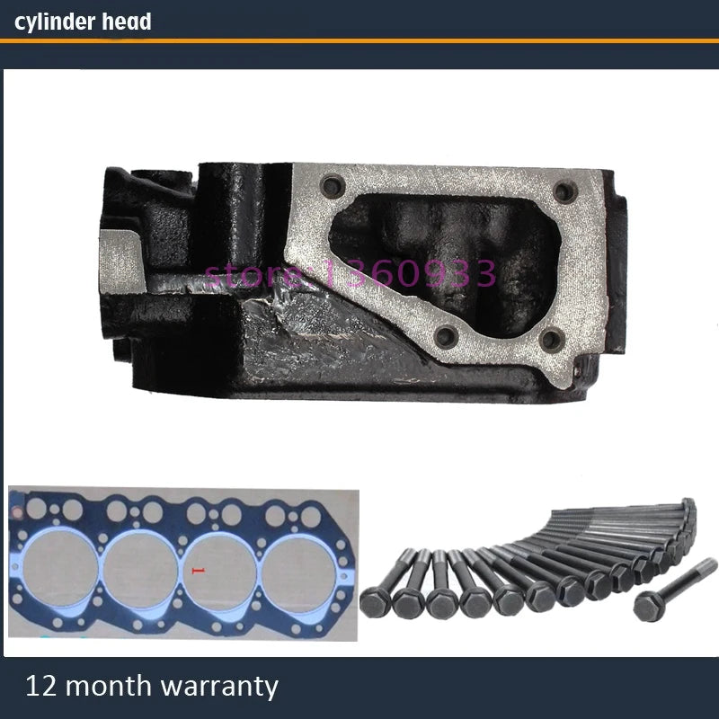 cylinder head for Nissan Pick Up King Kab Terrano II Mistral  2.7 TD 8V 92-99 TD27 TD27T TD27TI 11039-43G03 with gasket bolt