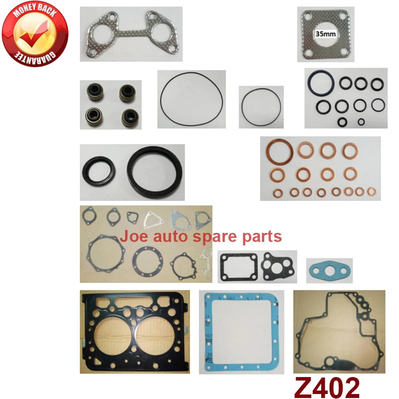 complete repair Overhaul engine full gasket set kit for Kubota engine: Z402