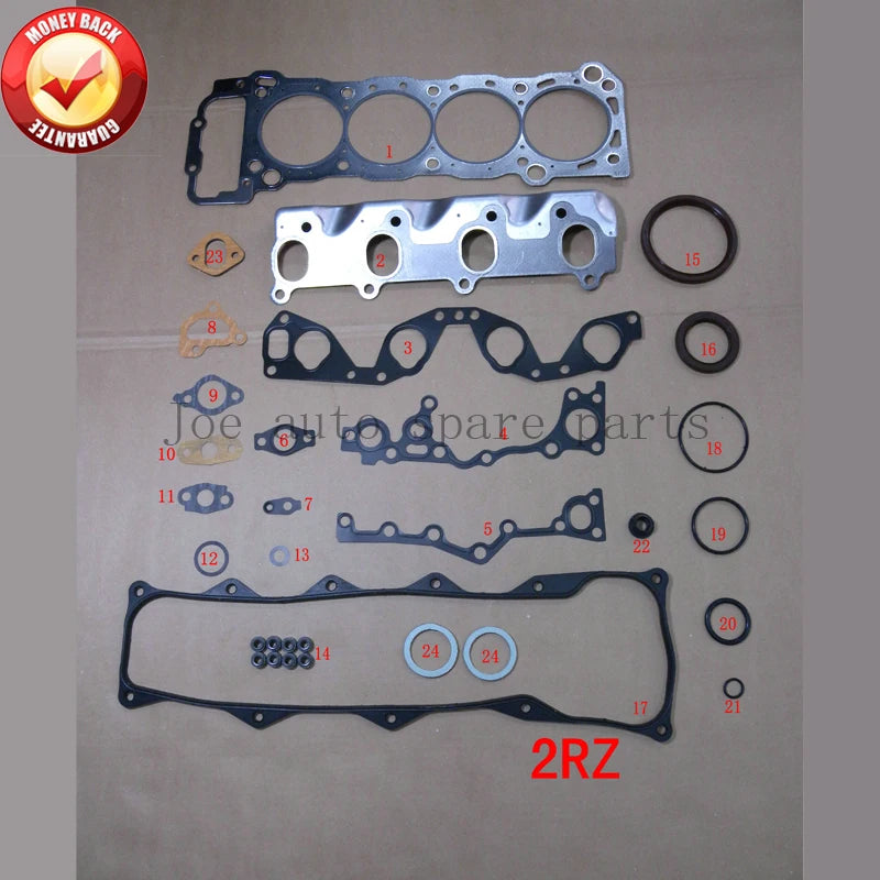 2RZ 2RZE Engine Full gasket set kit for Toyota HIACE III Wagon/BOX 2.4L 2438cc 1989-1996 04111-75032 04111-75030 50126700