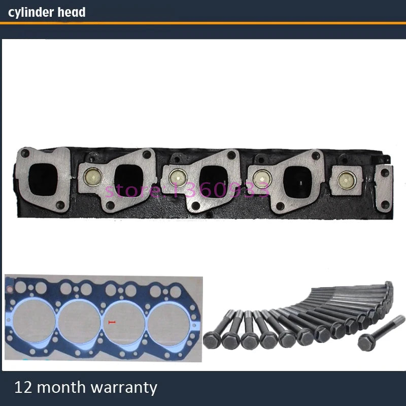 cylinder head for Nissan Pick Up King Kab Terrano II Mistral  2.7 TD 8V 92-99 TD27 TD27T TD27TI 11039-43G03 with gasket bolt