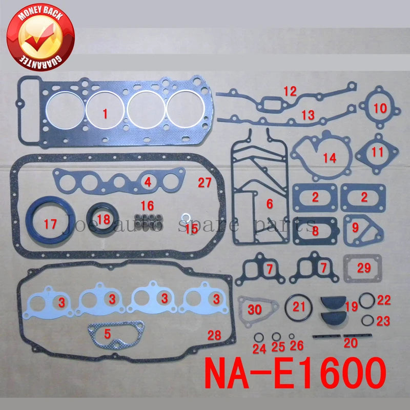 NA Engine complete Full Gasket Set kit for MAZDA 626/E1600 1.6L 1586CC 1979-1984 50135000 8170-99-100