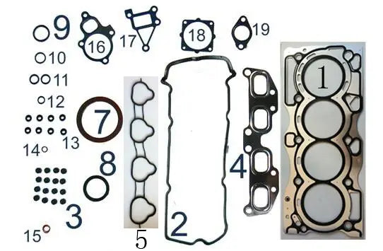 QR20 QR20DE  Engine complete Full gasket set kit for Nissan X-Trail Primera Serena Teana Wingroad Avenir Prairie 2.0L 01-