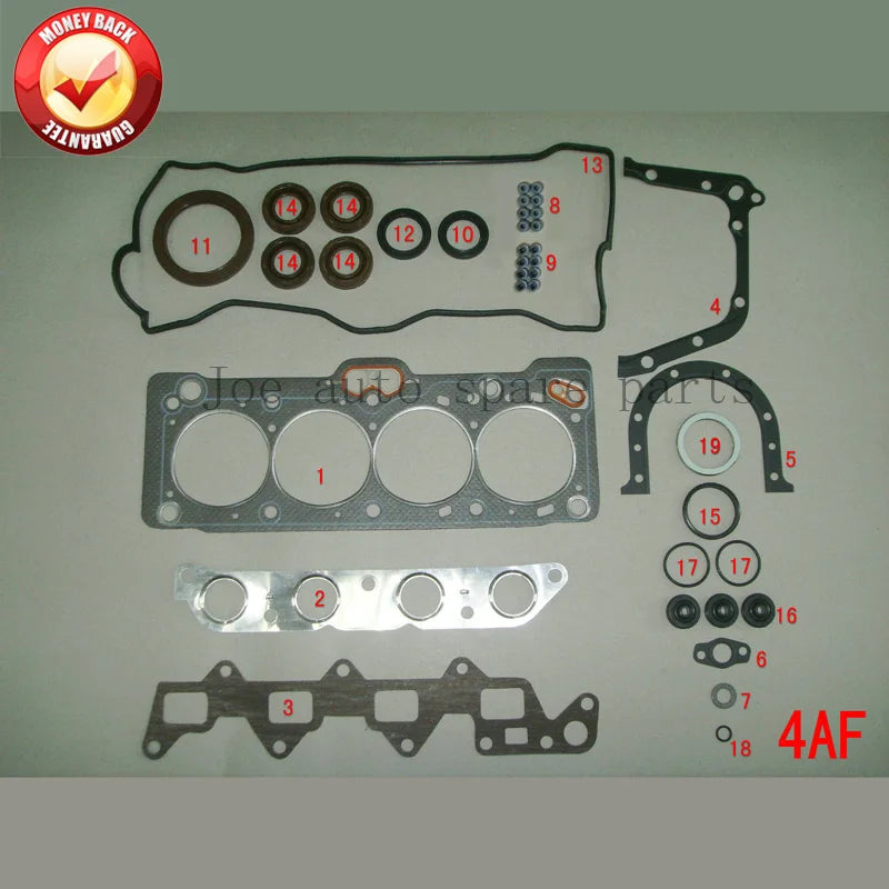 4AF 4AFE   Engine complete Full gasket set kit for Toyota Corolla Carina CELICA 1587cc 1.6L 1987-1993