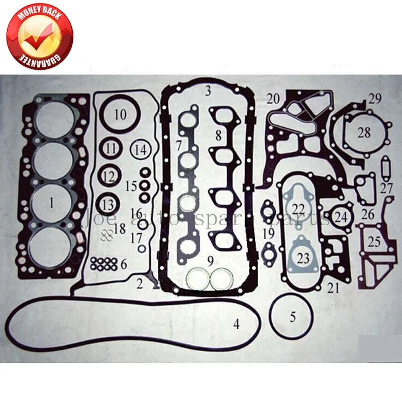 2L Engine Full gasket set kit for Toyota Land Cruiser/ Hiace/Dyna 2446cc 2.4D 1977-1988 04111-54051 04111-54053 50112000 S31838