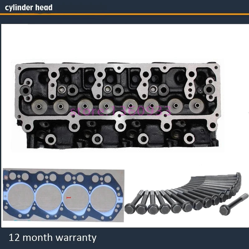 cylinder head for Nissan Pick Up King Kab Terrano II Mistral  2.7 TD 8V 92-99 TD27 TD27T TD27TI 11039-43G03 with gasket bolt