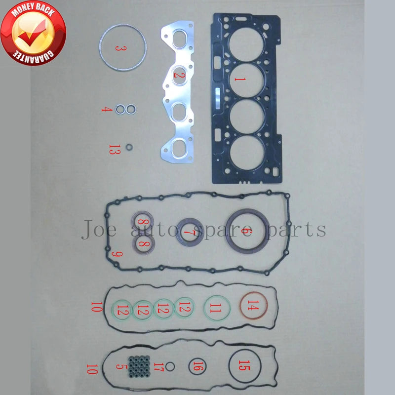 TU5JP4 NFU N6A VRS Engine complete Full gasket set kit for Peugeot 206 307 1007 PARTNER 1.6L 16V 0197.P4 20232700
