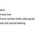 4HK1 4 pcs liner valve guide one set conrod bearing Engine piston ring for 4HK1 ISUZU Excavator 5.2L 16v