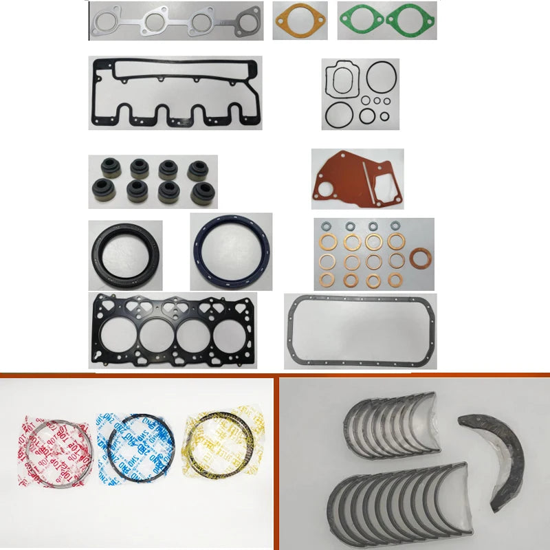 complete overhaul full gasket set kit main crankshaft connecting bearing piston ring for Hiatch Excavator EX55 engine 4LE1