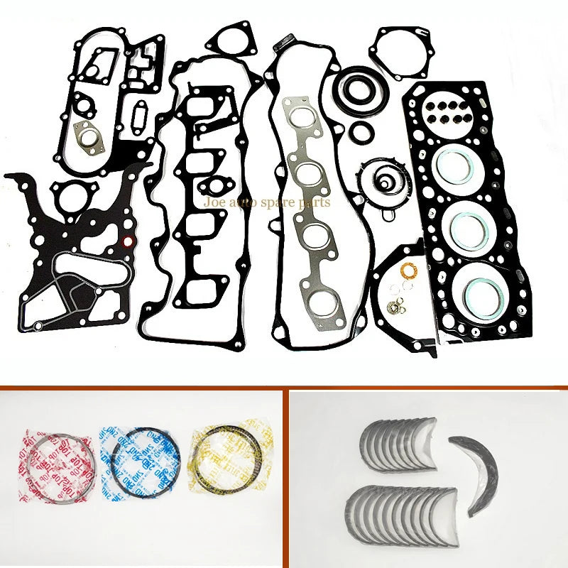 3L Full gasket set kit crankshaft connecting rod bearing piston ring for Toyota Hilux/4Runner/Hiace/Land Cruiser/Dyna 2.8 D 2.8L