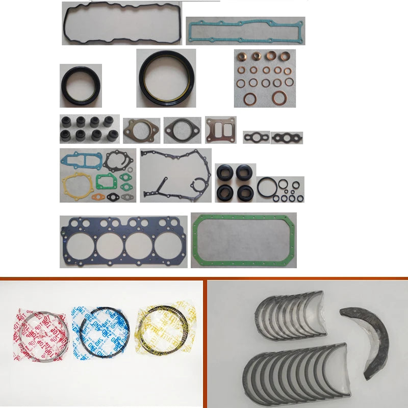 N04C  Overhaul engine full gasket set kit crankshaft connecting rod bearing piston ring for Hino Dutro 300 Series 4009cc 4.0L