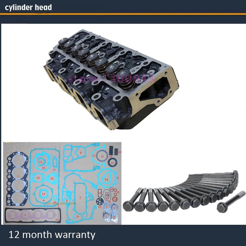 complete cylinder head assembly for Ford Maverick 2664CC 2.7 TD 8V 92-99 engine TD27T 1960811 11039-7F401 with full gasket bolt