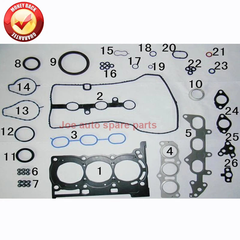 1KRFE 1KR Engine Full gasket set kit for Daihatsu SIRION STORIA Toyota AYGO YARIS VITZ VIOS Citroen C1 Peugeot 107 1.0L 50257000