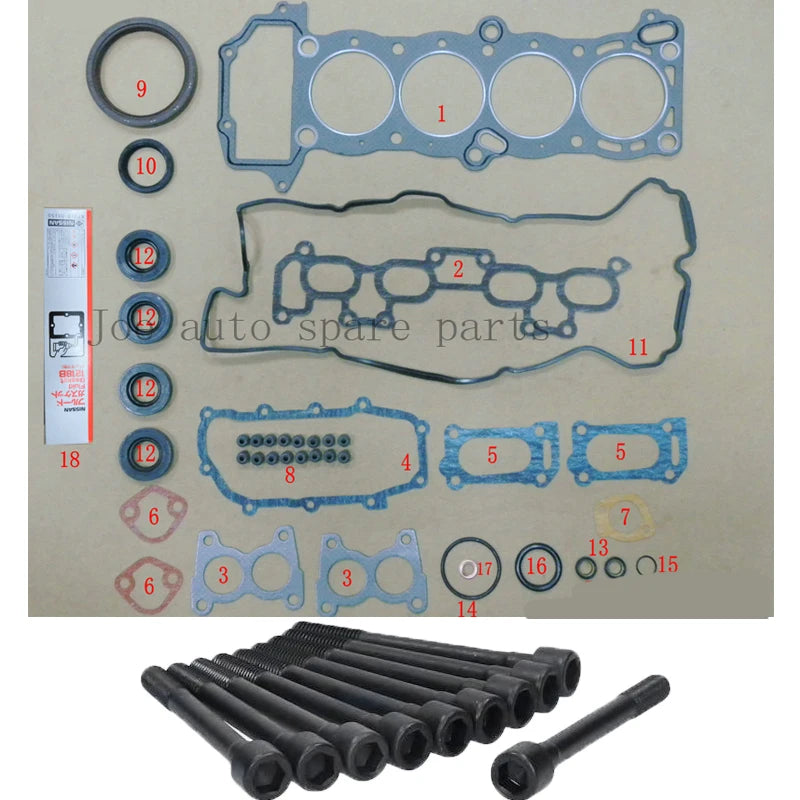 GA16DS 16V Engine complete Full gasket set kit cylinder head bolt nuts screw for Nissan Primera/Sunny/100NX/Avnir cargo  1.6L