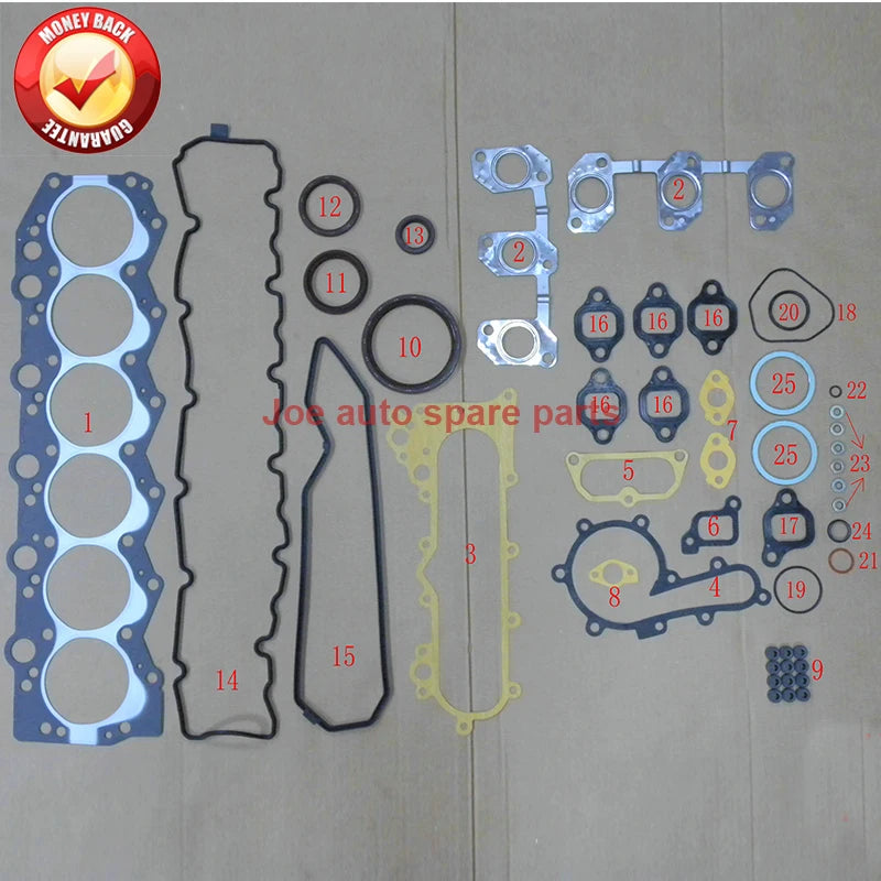 1HZ Diesel Engine  Full Gasket Set kit  for Toyota Coaster Land Cruiser 4164cc 4.2 D TD L6 12V 90-  04111-17020 04111-17011