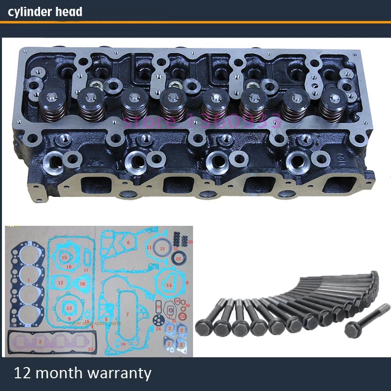 complete cylinder head assembly for Ford Maverick 2664CC 2.7 TD 8V 92-99 engine TD27T 1960811 11039-7F401 with full gasket bolt
