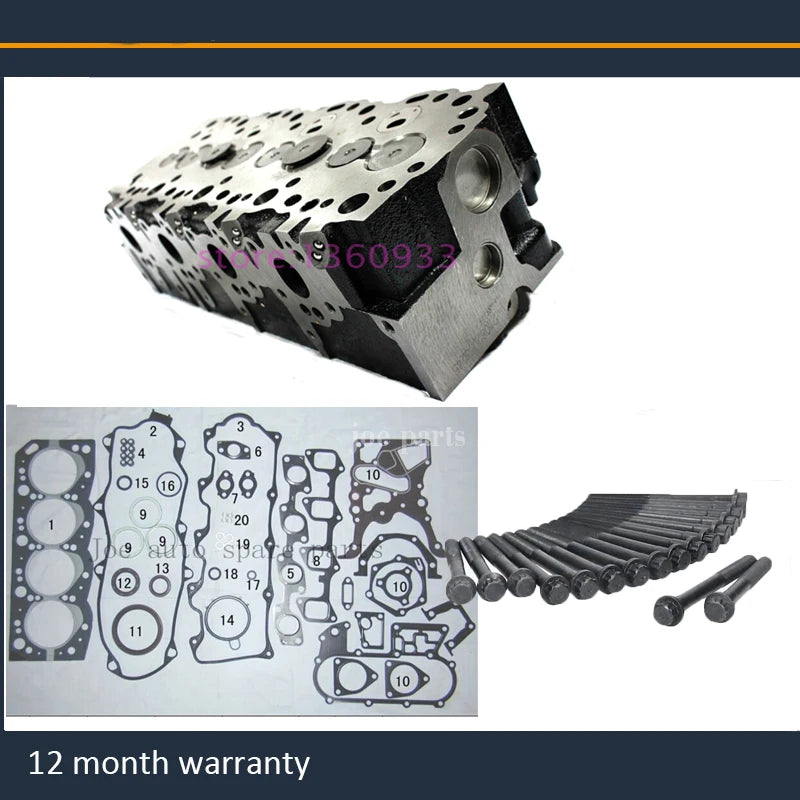 engine : 2LT II 2L complete cylinder head assembly bolt screw nunt full gasket for Toyota   2.4 L