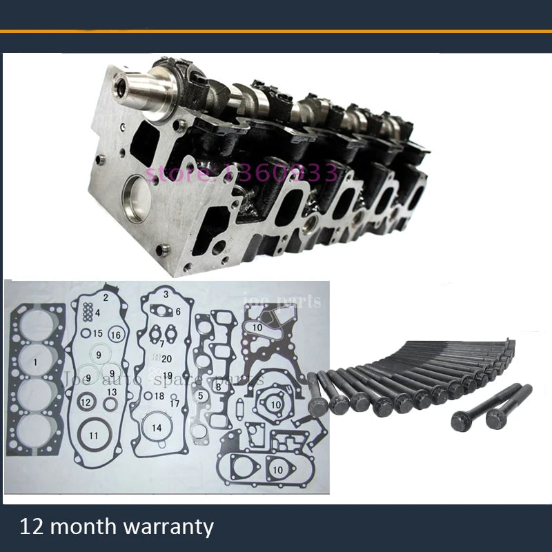 engine : 2LT II 2L complete cylinder head assembly bolt screw nunt full gasket for Toyota   2.4 L