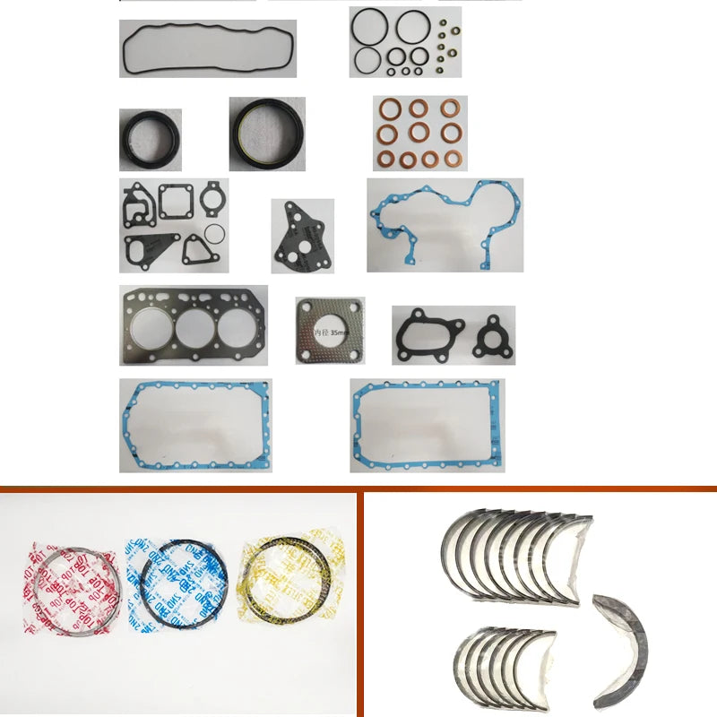 engine complete overhaul full gasket set kit main crankshaft connecting  bearing piston ring for Yanmar engine : 3TN84