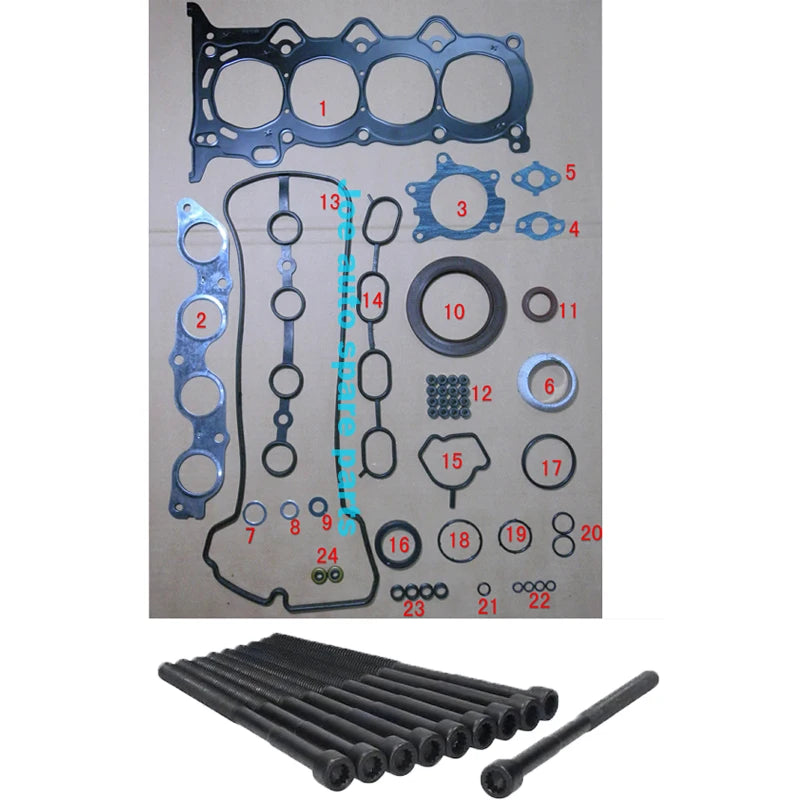 1NZ 1NZFE 1497CC 2NZ 2NZFE Engine complete Full gasket set kit cylinder head bolt nuts  for Toyota ECHO/YARIS/ALTIS 1.3L 1.5L