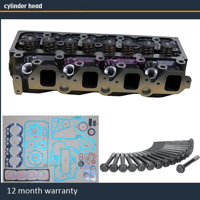 complete cylinder head assembly for Ford Maverick 2664CC 2.7 TD 8V 92-99 engine TD27T 1960811 11039-7F401 with full gasket bolt