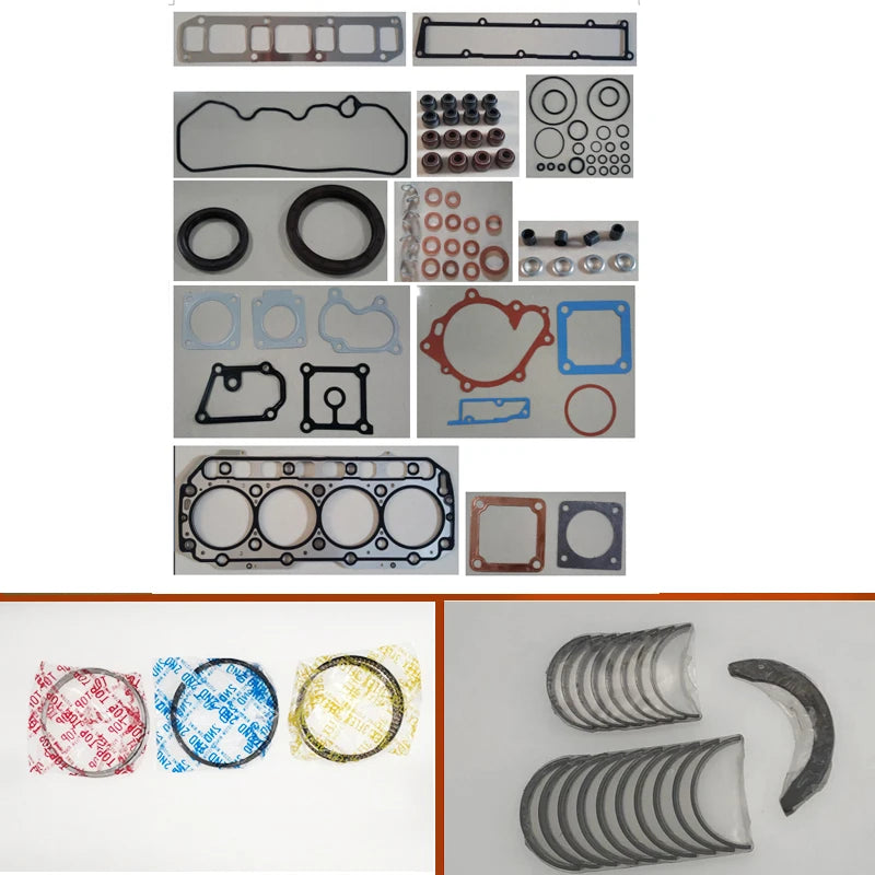 complete overhaul full gasket set kit main crankshaft connecting  bearing piston ring  for Yanmar engine S4D106 4TNV106