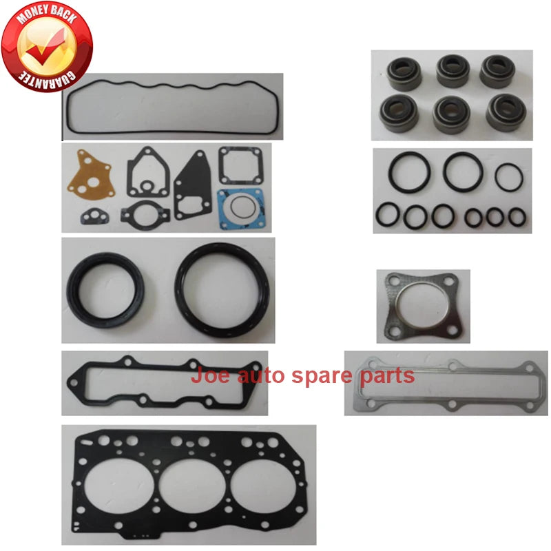 Engine Full gasket set kit for Yanmar engine :  3TN82 3TN82A 3TNE82A 3D82 3D82AE 3TNC82  for Kobelco SK20SR  719823-92780