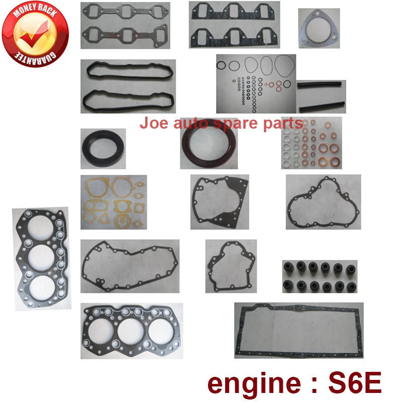 complete repair Overhaul engine full gasket set kit for Mitsubishi engine: S6E