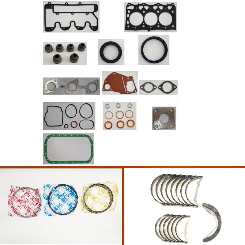 engine complete overhaul full gasket set kit main crankshaft connecting  bearing piston ring for Isuzu Engine : 3LD2