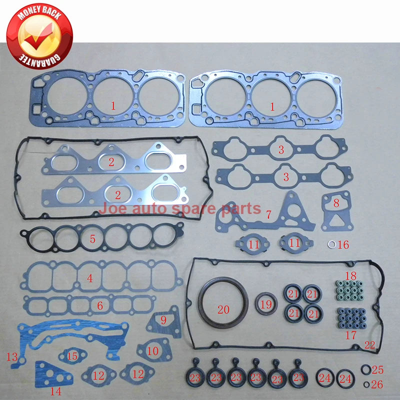 6G74 24V V45 OLD Engine Full gasket set kit for Mitsubishi SHOGUN II DEBONAIR 3.5L 92-99 MD972341 430231P 50140100