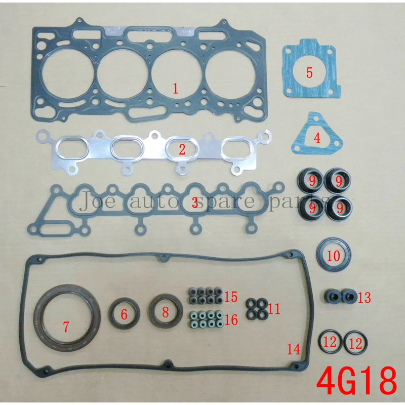 4G18 Engine Full Gasket Set kit for Mitsubishi LANCER LING/kuda/sparce star/colt plus(taiwan) 1.6L 1584CC  SE000356
