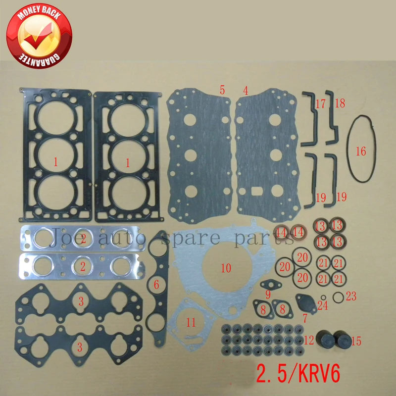 K5 KV6 KRV6 Engine complete Full gasket set kit for Kia Carnival V6 2.5L 2497CC 1998- 0K558-10-270B 50240600