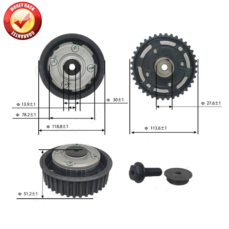 K4M camshaft Adjuster Dephaser pulley for Renault Megane CC Grand Scenic Modus Clio Twingo Laguna Gran Tour Fluence Wind 1.6L