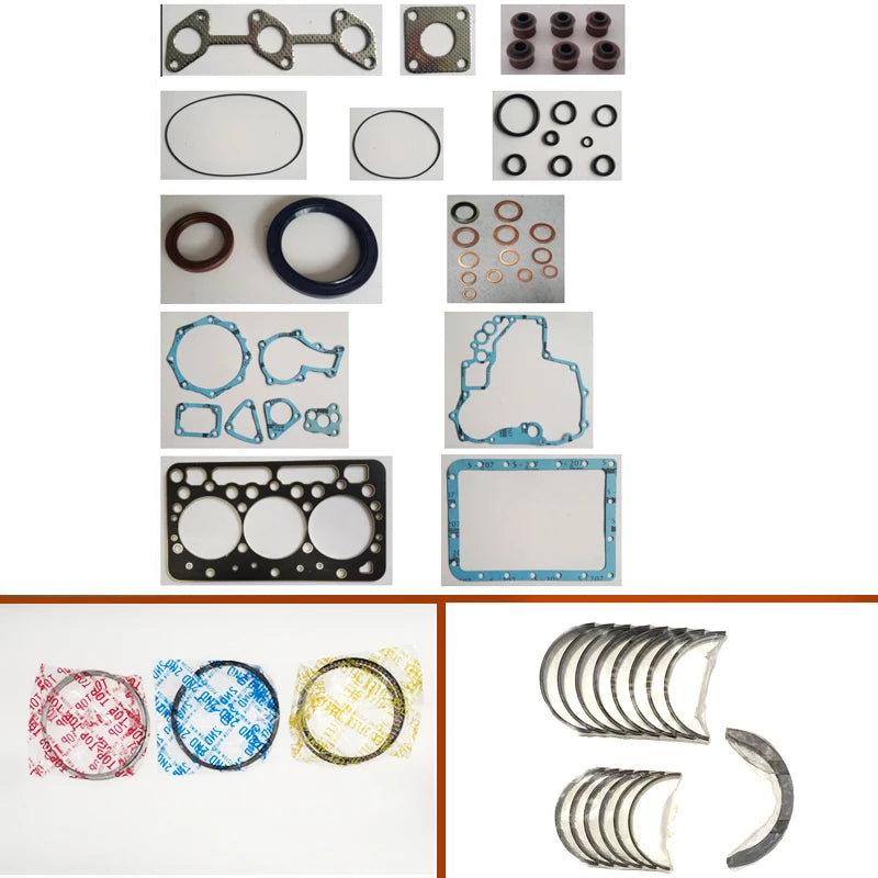 complete Engine Full gasket set kit crankshaft connecting rod bearing piston ring for Kubota engine: D722    07916-29475