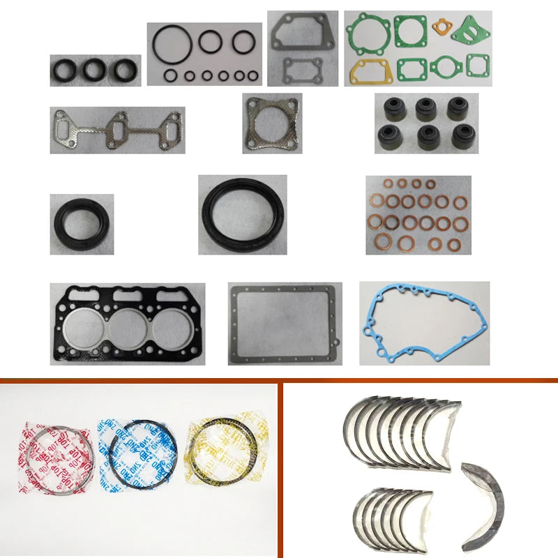 engine complete overhaul full gasket set kit main crankshaft connecting  bearing piston ring for Yanmar engine : 3T72HL