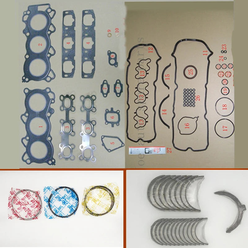 VQ20 VQ20DE Engine Full gasket set kit crankshaft connecting rod bearing piston ring for Nissan Cefiro A33 1994-2003 1995cc 2.0L