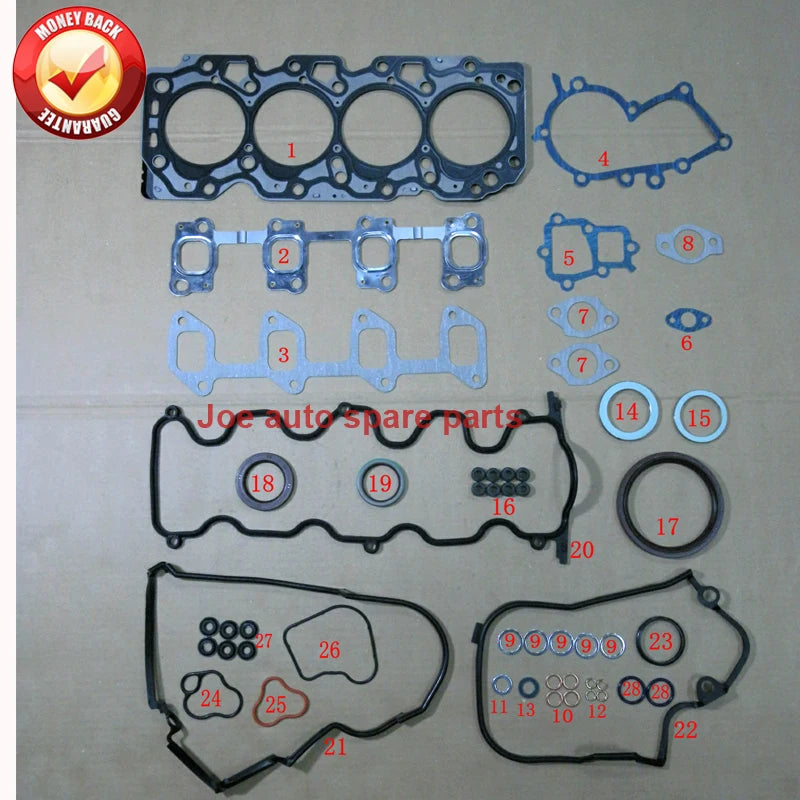 2C 2CT 2C-TE 2CTE Engine Overhall Gasket Set For Toyota Corolla Saloon Starlet Tercel 2.0 with Oil Valve Seals  04111-64050
