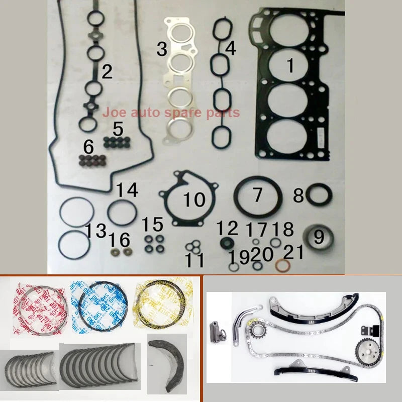 3SZ 3SZVE Full gasket  kit timing crankshaft connecting rod bearing piston ring for Daihatsu SIRION M3 TERIOS J2 MATERIA M4 1.5L
