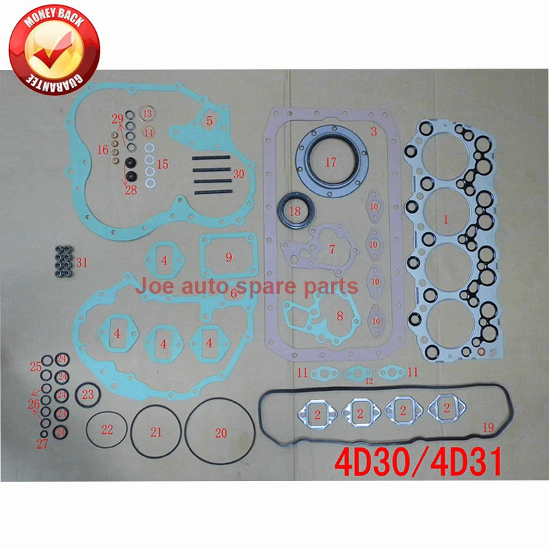 4d30 4D31  Engine Full gasket set kit for Mitsubishi Canter Rosa BUS 3.3D  78-82 ME999012  50086700 50086900 50195800 50200600