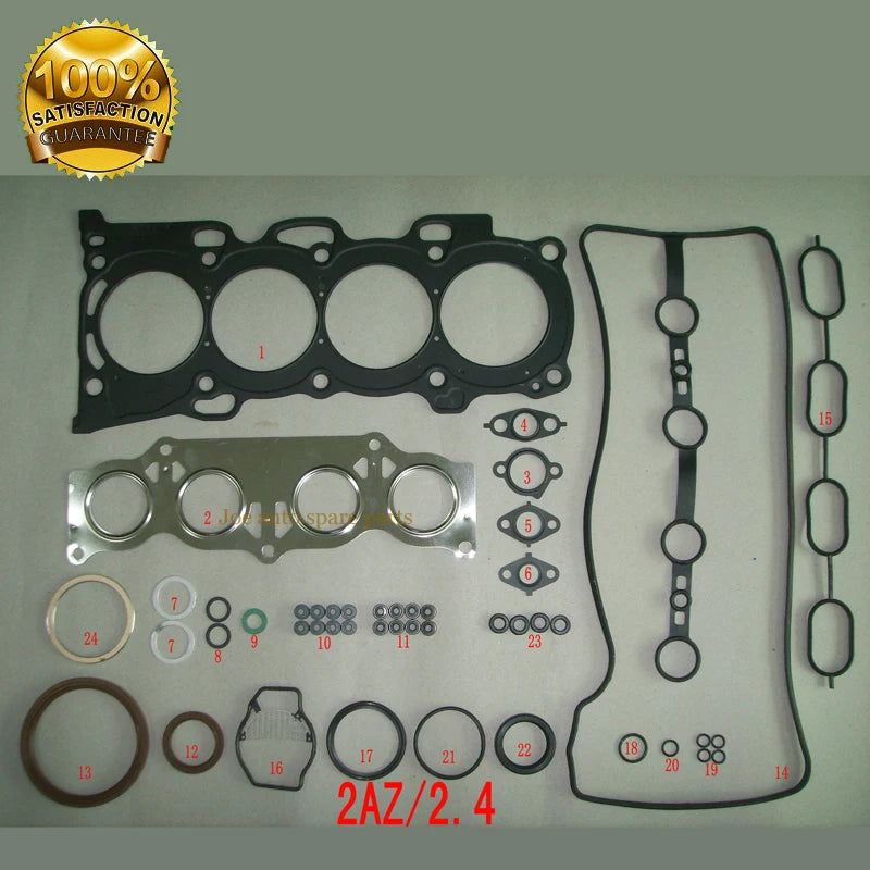 2AZ 2AZFE Engine Full gasket set kit for TOYOTA CAMRY RAV4 SOLARA AVENSIS VERSO PREVIA ACR50 2.4L 16V 2362CC 2002- 04111-28056