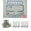 TB42  Engine Full gasket set kit + water pump + intake valve 6 pcs +exhaust 6 pcs