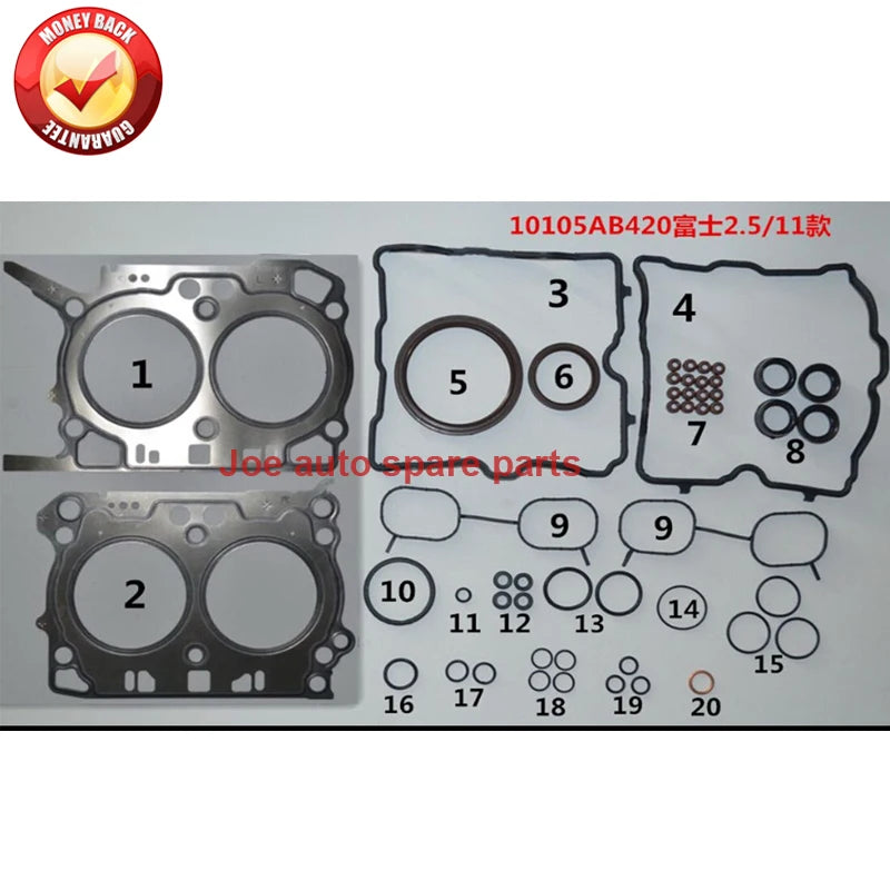 FB25 Engine Full gasket SET kit for Subaru Legacy Liberty outback 16V 2498cc 2.5L  2.5 L 2015- 10105AB420 10105-AB420