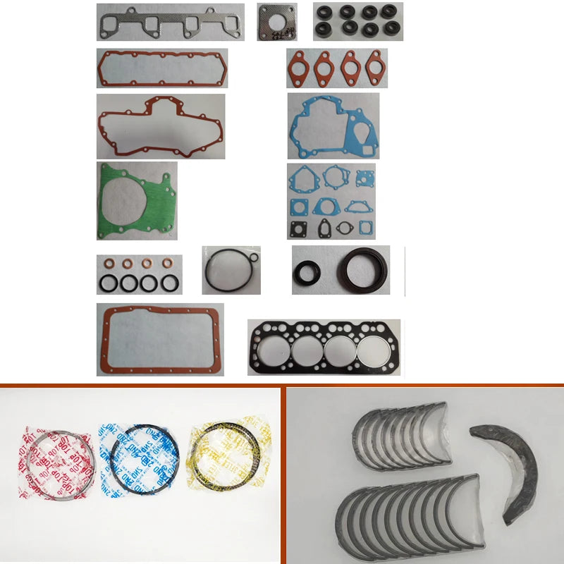 for Mitsubishi K4N  Engine Full gasket set kit crankshaft connecting rod bearing piston ring for Caterpillar 305CR Kobelco SK045