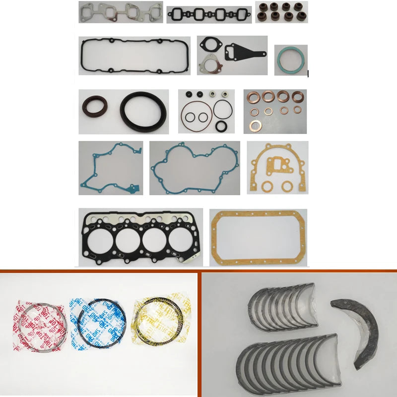 1DZ Engine Full gasket set kit main conrod con rod complete overhaul for Toyota Forklift Tug 2486cc 2.5L  50178200 04111-40320