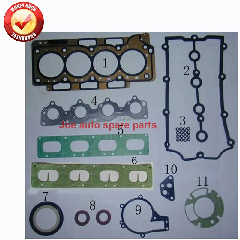 SQR481F 481H Engine Full gasket set kit Overhaul  for CHERY A3 A5 TIGGO EASTAR 1.6L 2005- 481H-1000AA 481H 1000AA 481H1000AA