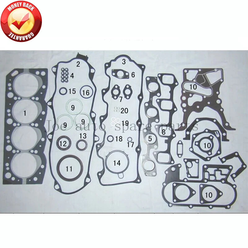 2LT 2L-T Engine Full gasket set kit for Toyota Land Cruiser/4Runner/Hilux/Hiace/Mark 2446CC 2.4TD 04111-54103 04111-54251 202623