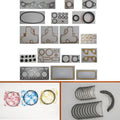 complete repair Overhaul engine full gasket set kit crankshaft connecting rod bearing piston ring for Kubota engine: V1902
