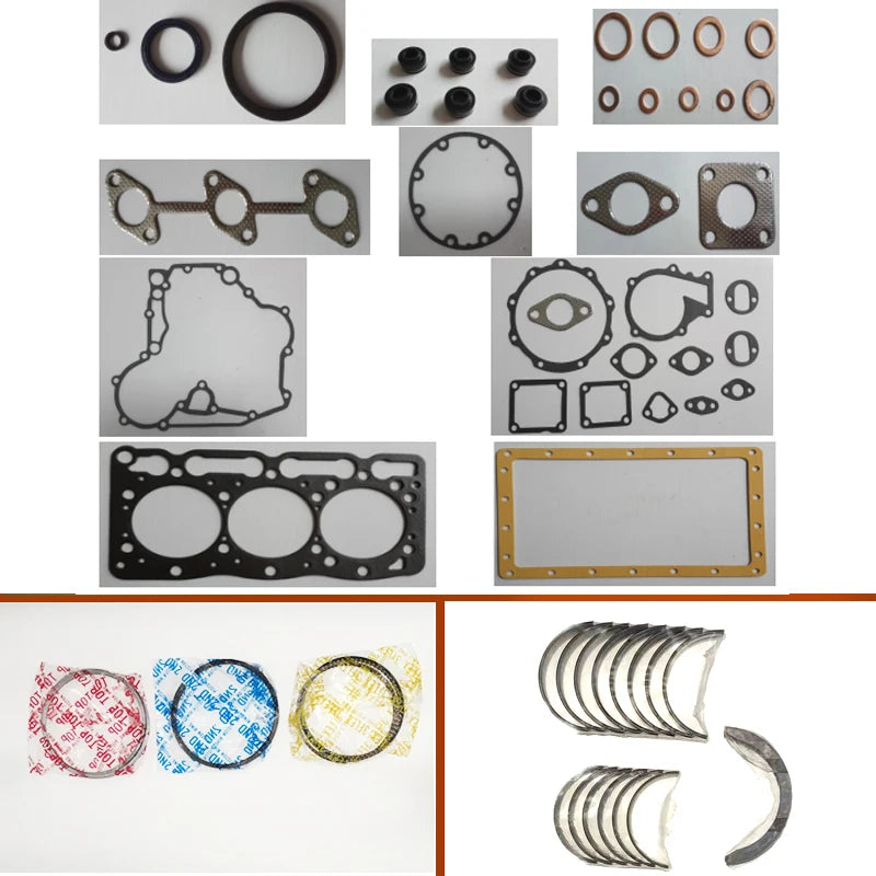 complete Engine Full gasket set kit crankshaft connecting rod bearing piston ring for Kubota D1005