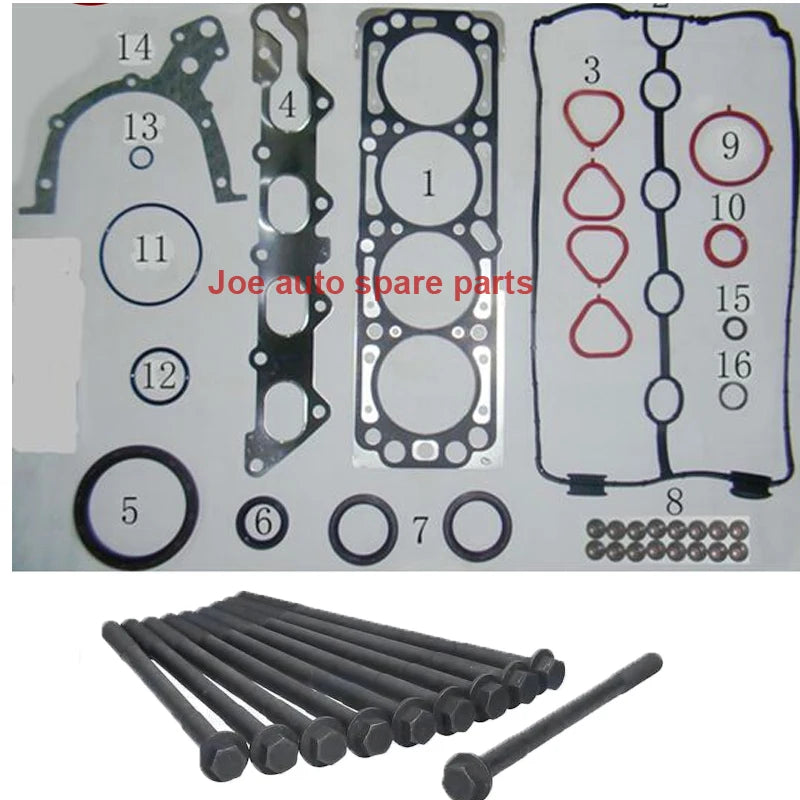 A16DMS F16D3 F14D3 Full gasket set kit cylinder head bolt for Chevrolet AVEO KALOS LACETTI NUBIRA OPTRA AVEO CRUZE daeoo   1.6L