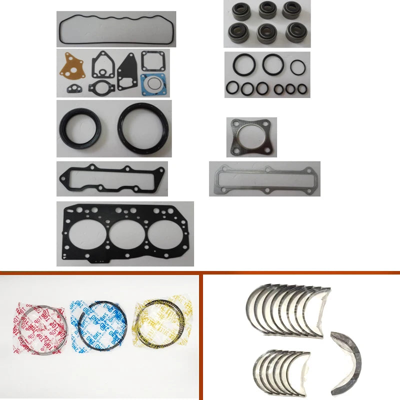 complete overhaul full gasket set kit main crankshaft connecting bearing piston ring for Yanmar engine : 3T80 3TN80 3TNC80